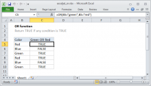 Excel OR function